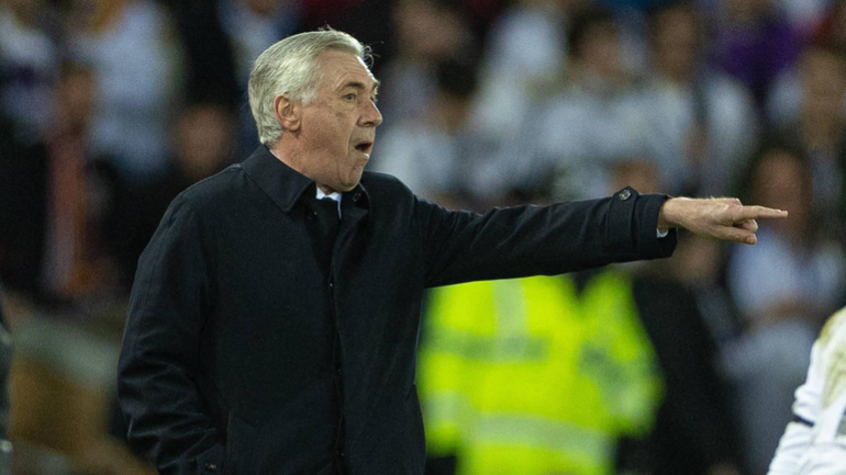 Carlo Ancelotti in the game against Liverpool