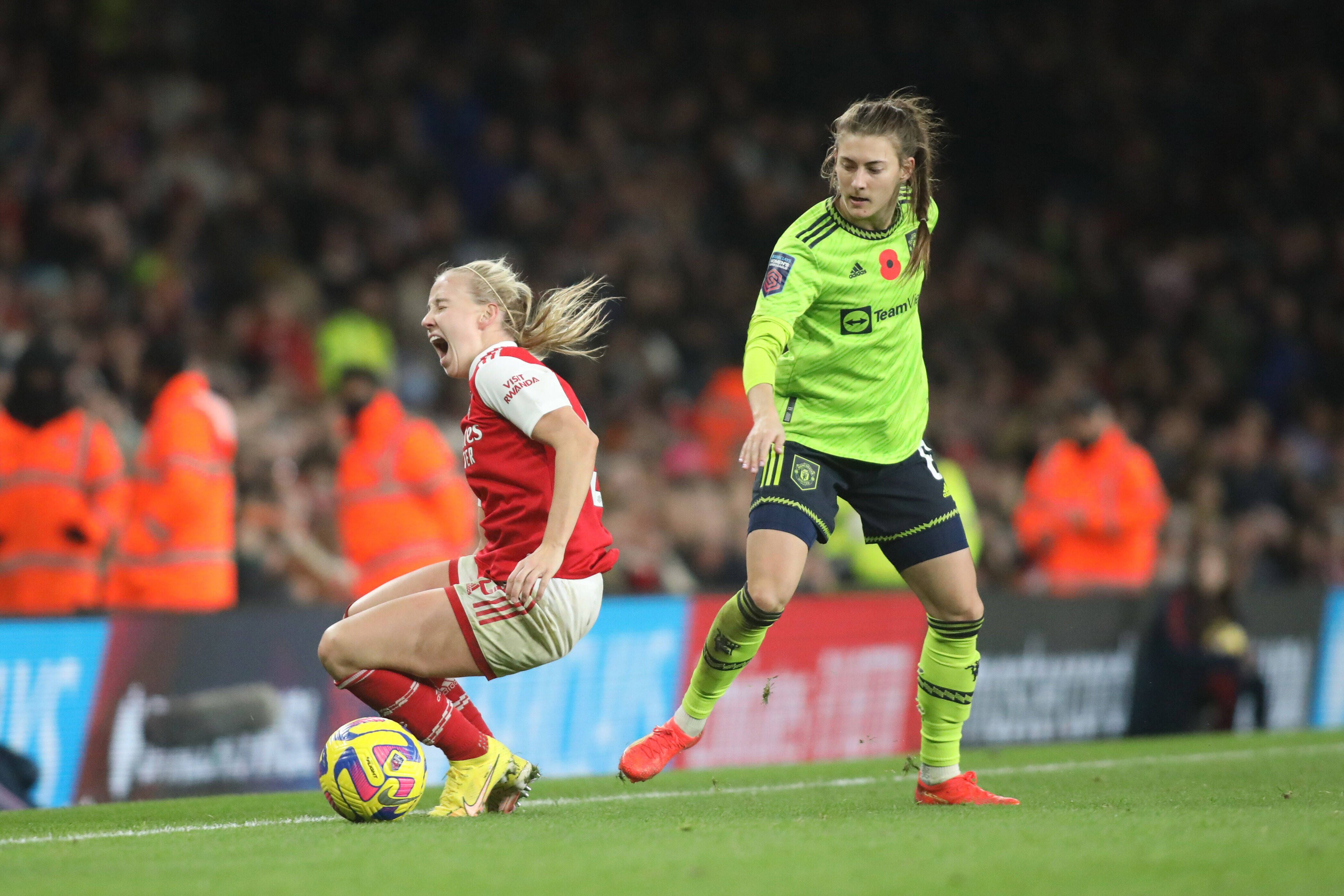 Arsenal and England’s Beth Mead is set for a spell on the sidelines ...