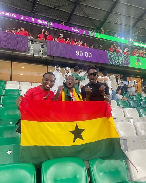 Mr Eazi went crazy as Kudus put Ghana back in front late in the game.